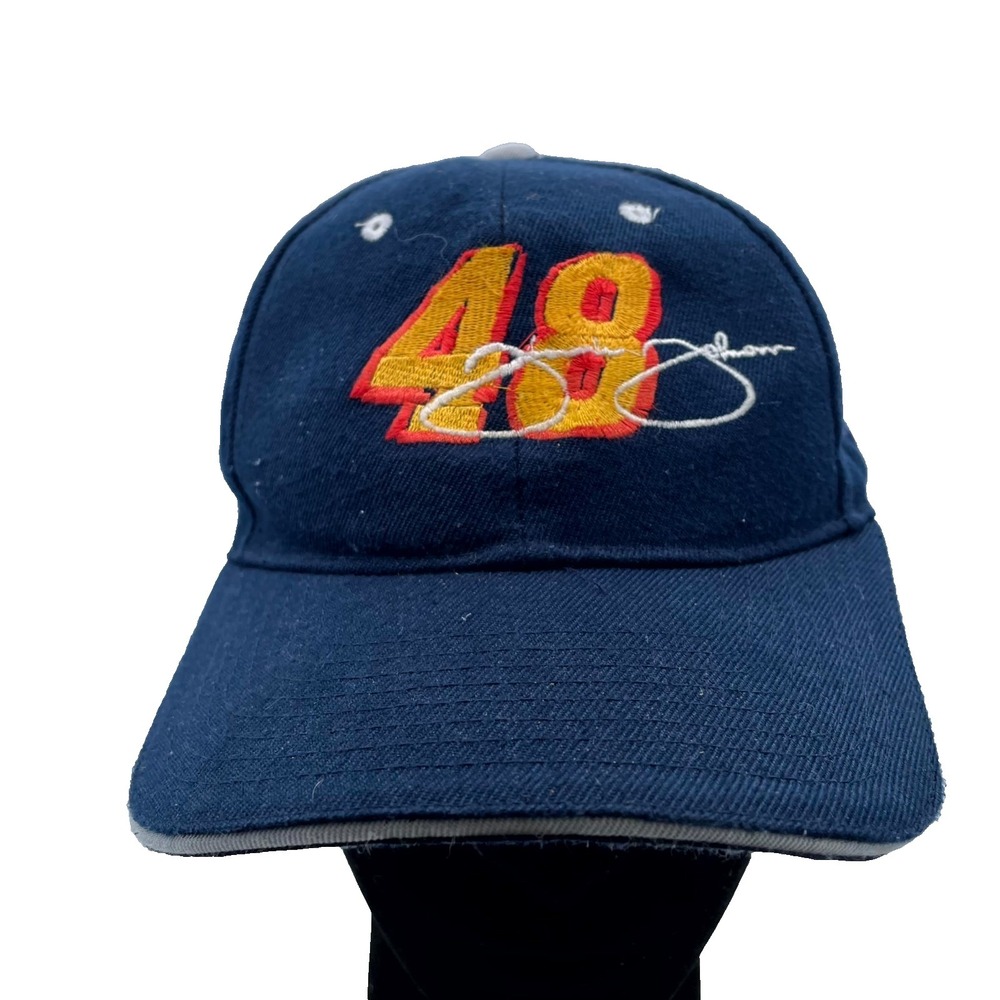 Nascar Jimmie Johnson 48 Racing Cap Mens One Size Blue Acrylic Strapback Hat